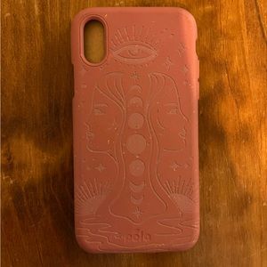 Pela Reflect Cassis Engraved Compostable Case for iPhone X/XS